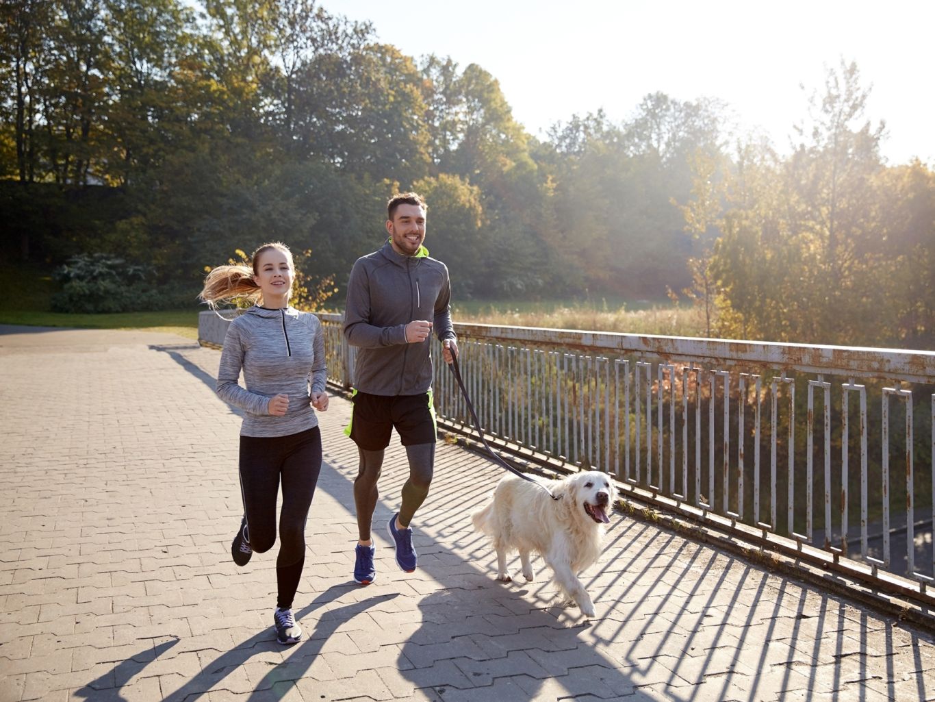 Provost couple jogging